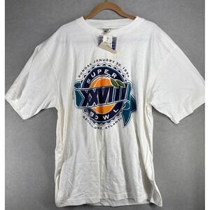 Vintage 1994 Super Bowl XXVIII T-Shirt Men X Large White NOS With Tag